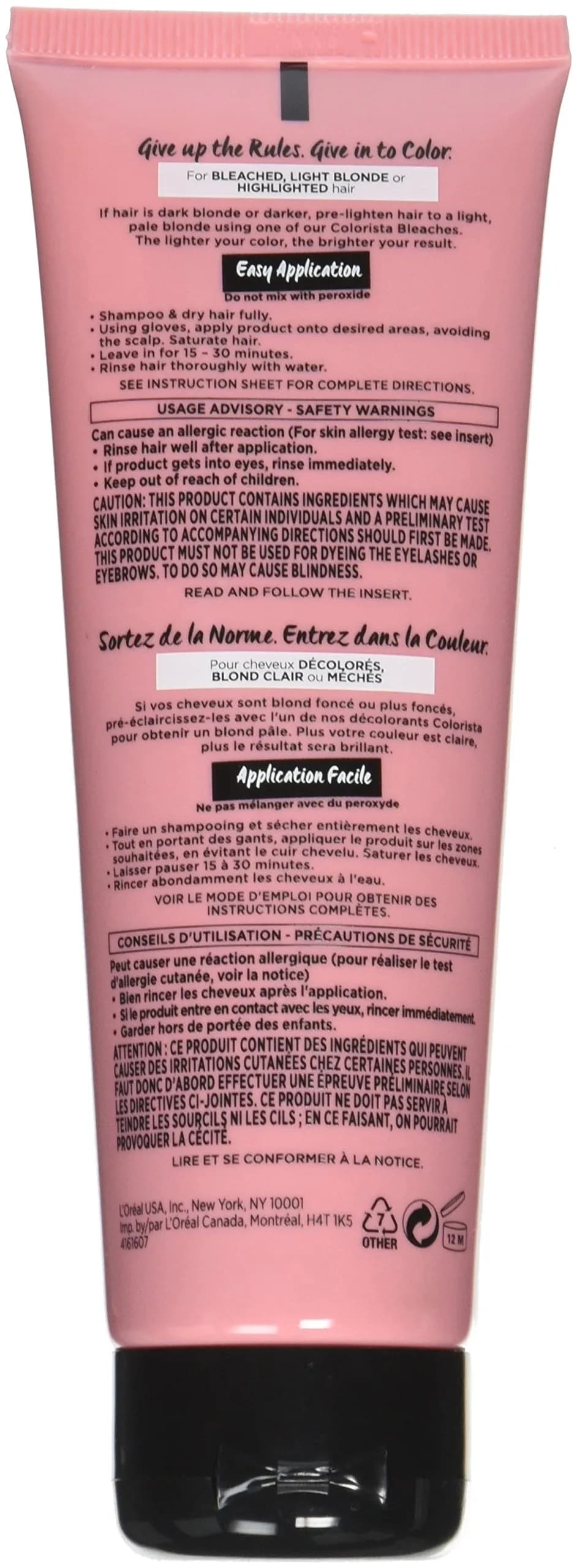 L'Oreal Paris Colorista Semi Permanent Soft Pink Hair Color - Pack of 2 for Bleached or Blonde Hair - view 3