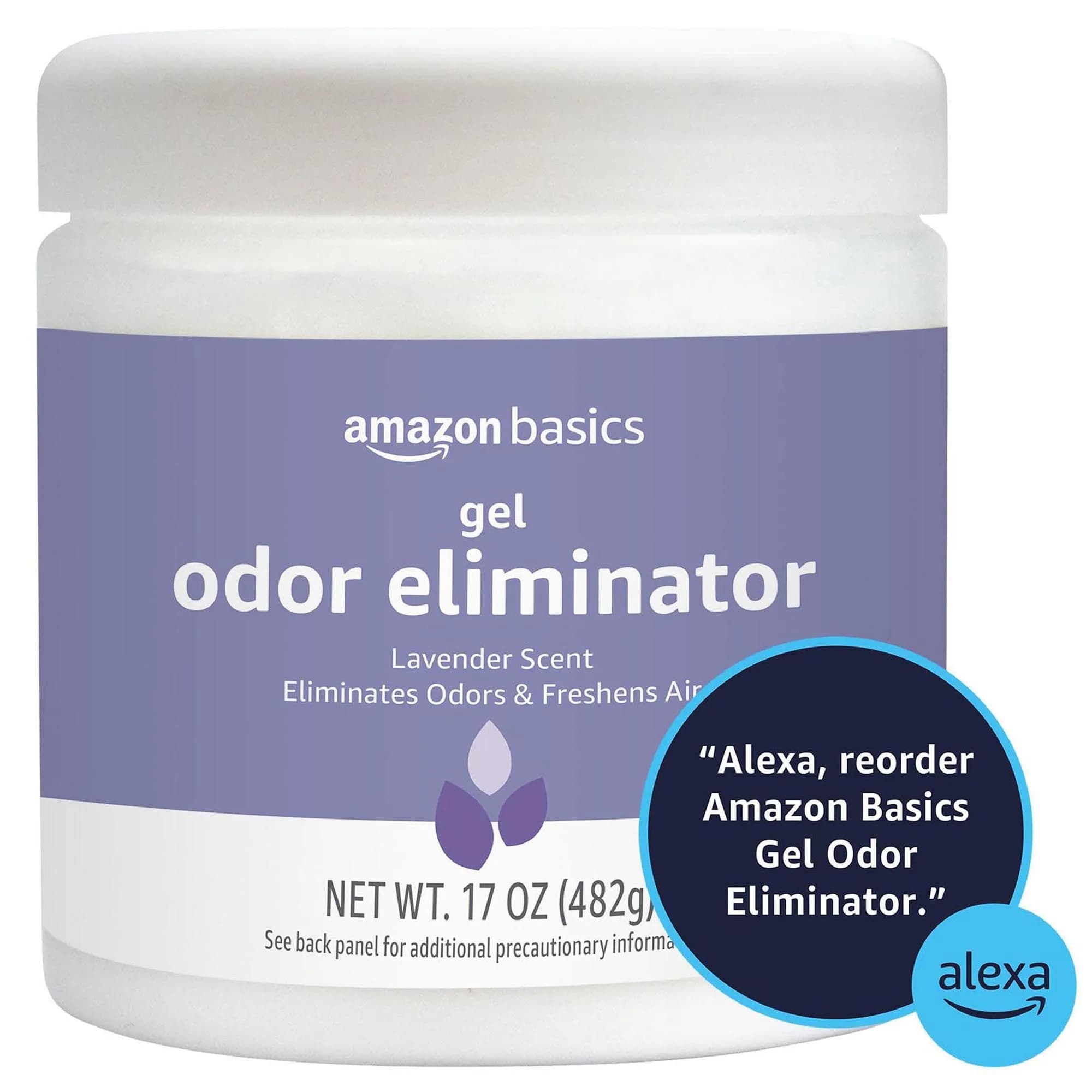 Amazon Basics Gel Odor Eliminator Lavender Scent 68 oz (17 oz x 4) | Eliminates Odors & Freshens Air - view 5