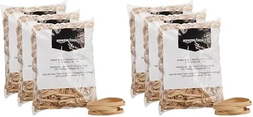 Amazon Basics Rubber Bands, Size 64 (3.5 x 0.25 inches), 960 Bands (3 lbs Total) | Natural Rubber, Tensile Strength thumbnail 1