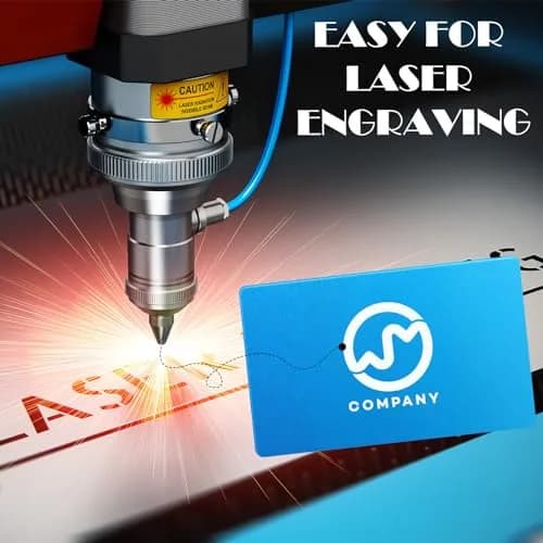 weparmeety 100Pcs Aluminum Business Cards 86 x 54mm | Laser Engraving Blanks for Crafting & Gifts thumbnail 4