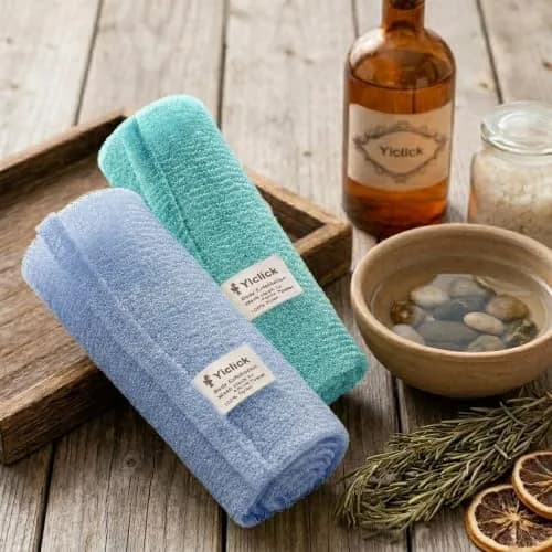 Yiclick Exfoliating Washcloth Towel 2 Pack | Effective Body Scrubber for Smooth Skin in Shower thumbnail 7