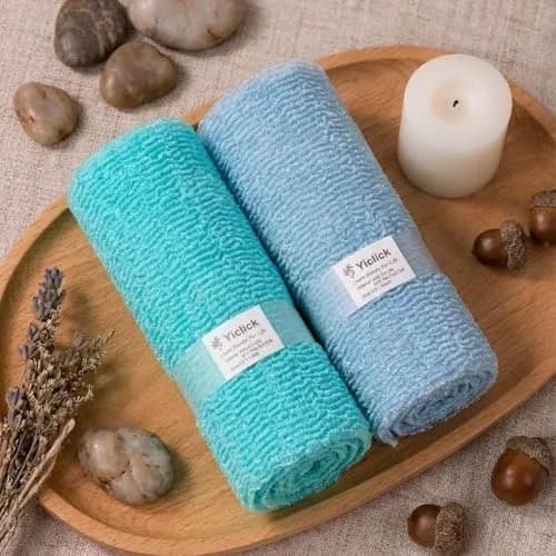 Yiclick Exfoliating Washcloth Towel 2 Pack | Effective Body Scrubber for Smooth Skin in Shower thumbnail 9