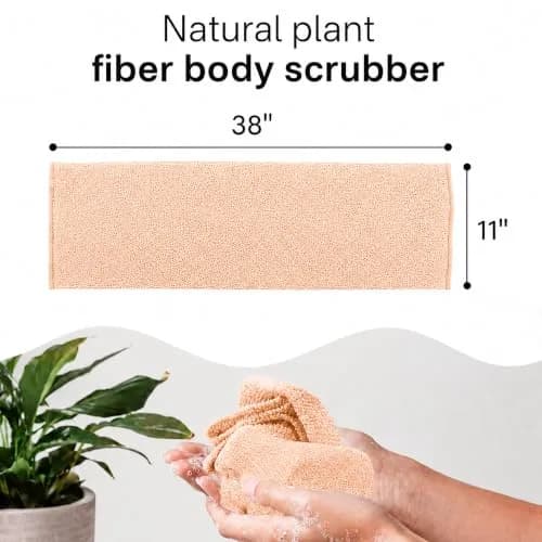 Yiclick Exfoliating Washcloth Towel 2-Pack (40-inch Length) | Korean Japanese Style Back Scrubber for Shower thumbnail 5