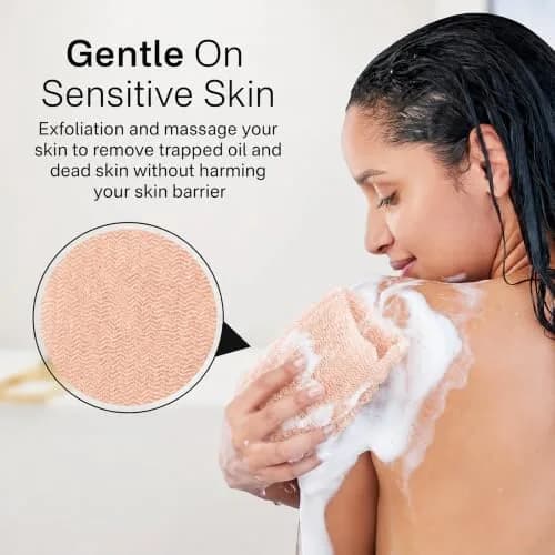 Yiclick Exfoliating Washcloth Towel 2-Pack (40-inch Length) | Korean Japanese Style Back Scrubber for Shower thumbnail 3