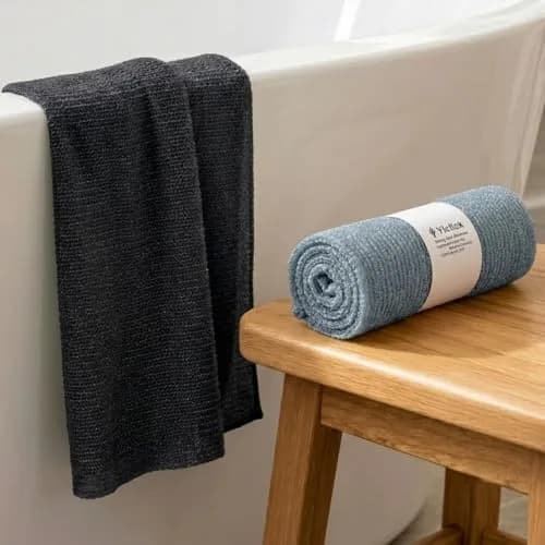 Yiclick 2PCS Exfoliating Washcloth Towel | Loofah Sponge Body Scrubber for Shower & Bath (1 Count, Pack of 2) thumbnail 6
