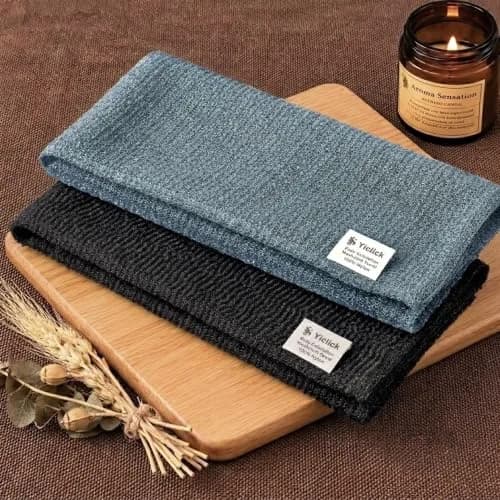 Yiclick 2PCS Exfoliating Washcloth Towel | Loofah Sponge Body Scrubber for Shower & Bath (1 Count, Pack of 2) thumbnail 8