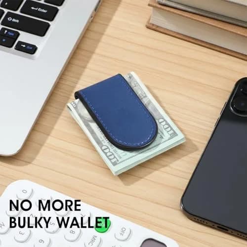 Hpmjz Slim Magnetic Money Clip Leather Wallet for Men | Compact, Durable & Stylish thumbnail 6