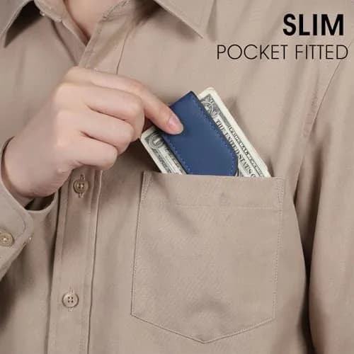 Hpmjz Slim Magnetic Money Clip Leather Wallet for Men | Compact, Durable & Stylish thumbnail 3