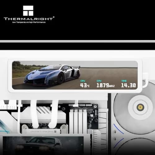 Thermalright Trofeo Vision 11.3 LCD White | 11.3-inch Full-Color LCD Display with CPU/GPU Monitoring thumbnail 7