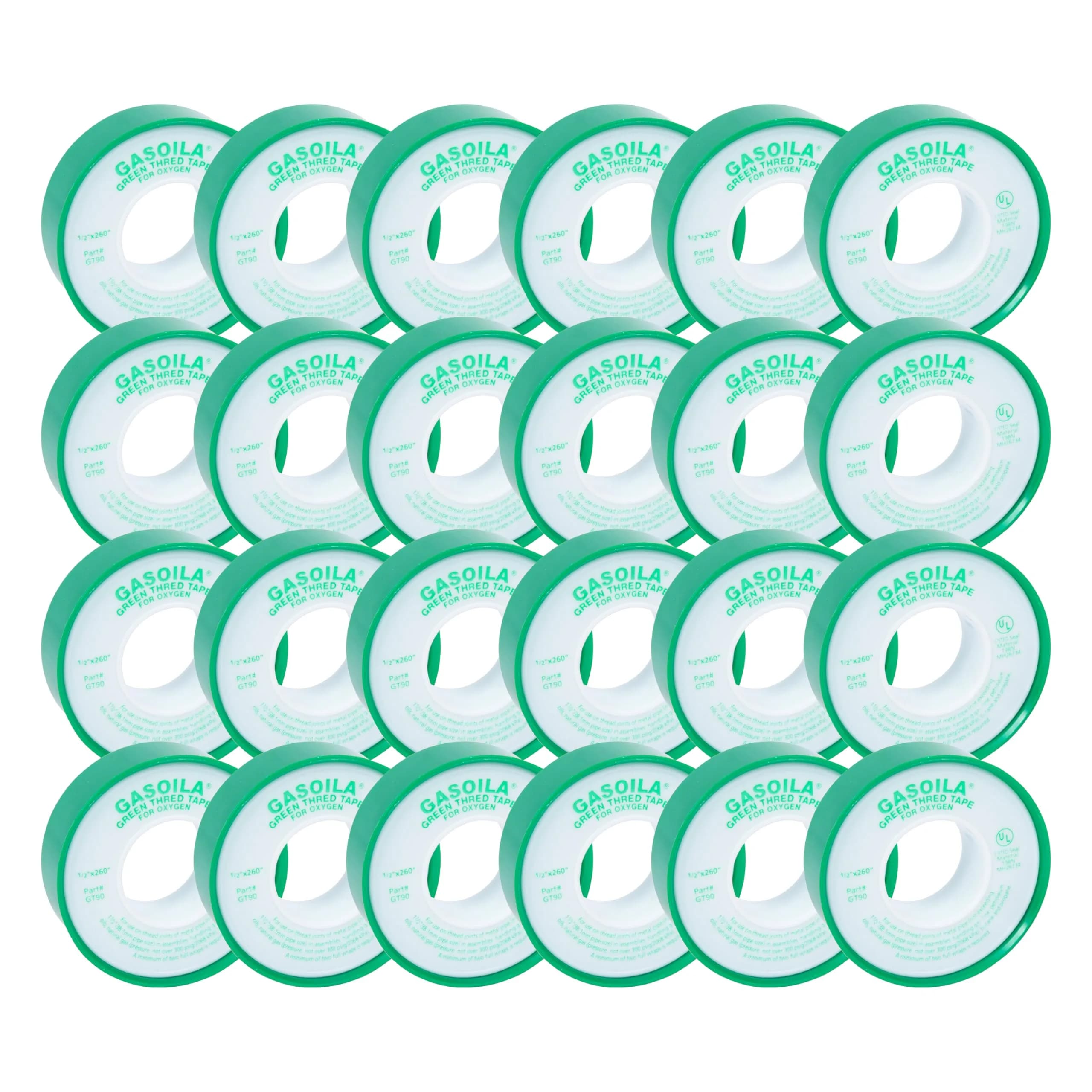 Gasoila Green PTFE Thread Seal Tape 1/2 Inch x 260 Inch | Leak-Proof, High-Density, Non-Toxic (70-120 chars) - main product image