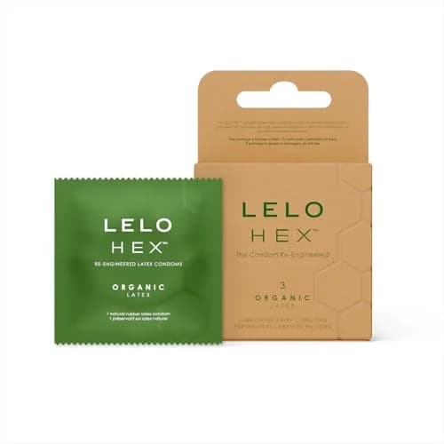 LELO HEX Organic Ultra Thin Condoms 54mm (2.12 in) | Organic Latex, 3 Pack thumbnail 2