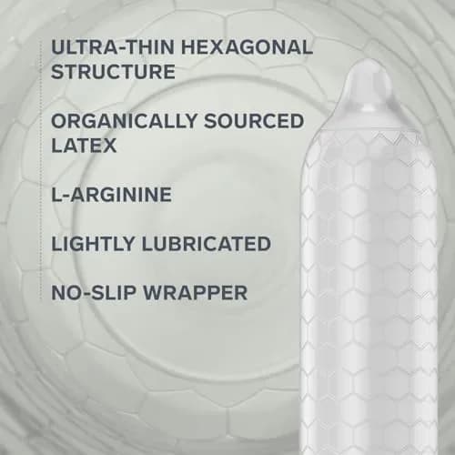 LELO HEX Organic Ultra Thin Condoms 54mm (2.12 in) | Organic Latex, 3 Pack thumbnail 3