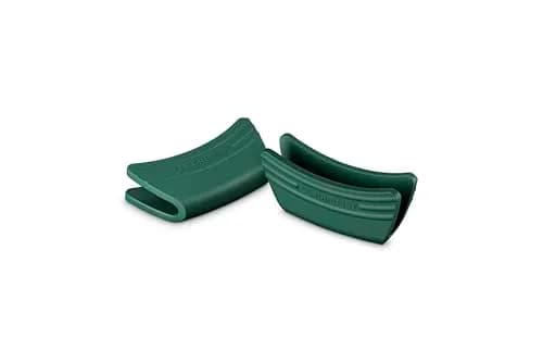 Le Creuset Silicone Handle Grips Set of 2, 12.7 cm (5") x 6.35 cm (2.5") Each, Artichaut | Heat-Resistant Kitchen Grips for Dutch Ovens thumbnail 1