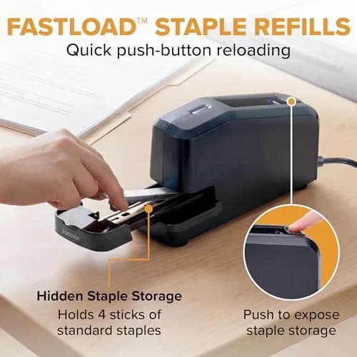Bostitch Impulse 30 Electric Stapler, 30 Sheet Capacity, Charcoal | No-Jam Technology thumbnail 4