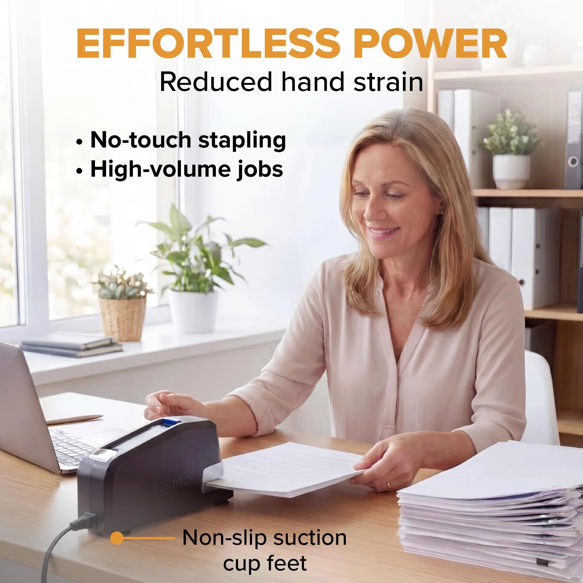 Bostitch Impulse 30 Electric Stapler, 30 Sheet Capacity, Charcoal | No-Jam Technology - view 6