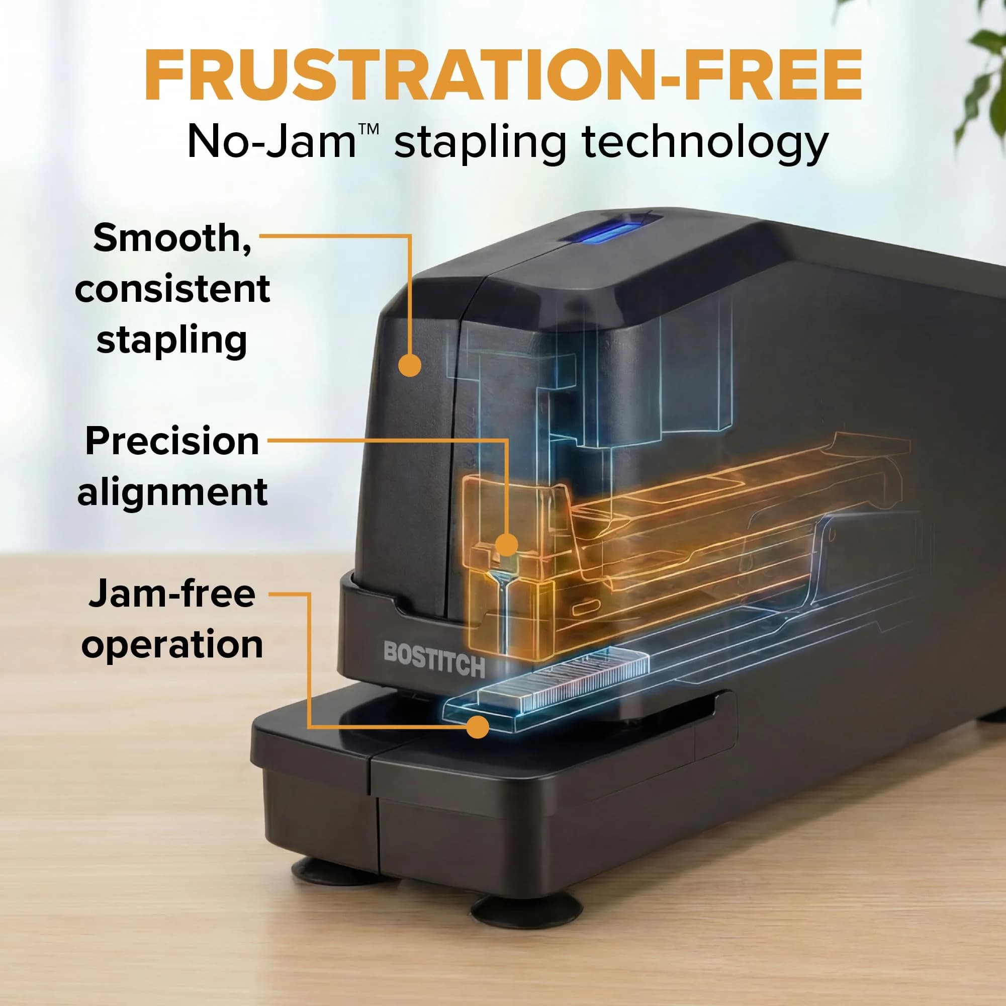 Bostitch Impulse 30 Electric Stapler, 30 Sheet Capacity, Charcoal | No-Jam Technology - view 3