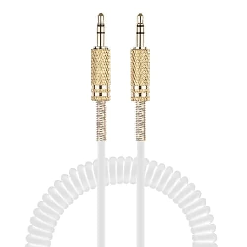 BUTIAO for Marshall Speaker Cable 3.5mm Coiled Audio Cable White | Replacement Aux Extension Cord thumbnail 1