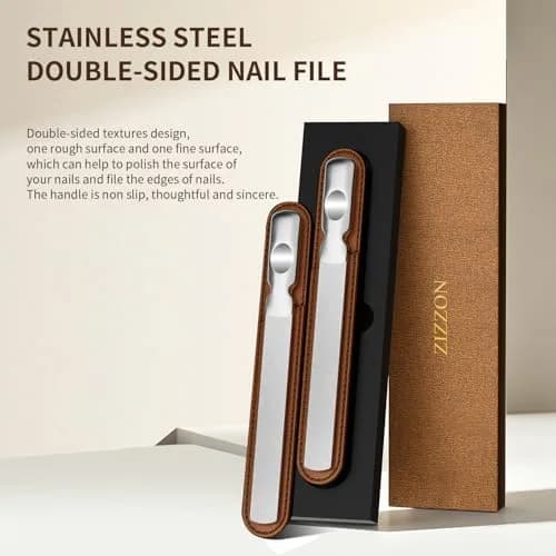 ZIZZON Stainless Steel Nail Files Double Sided 5.7 Inch | Heavy Duty Reusable Manicure Tools thumbnail 8