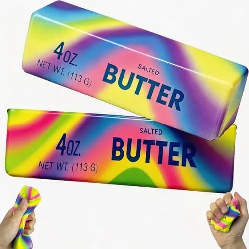 Generic Slow Rebound Butter Stick Squeeze Stress Toy Realistic Butter Stick Soft Squeeze Toys (Yellow) - main product image