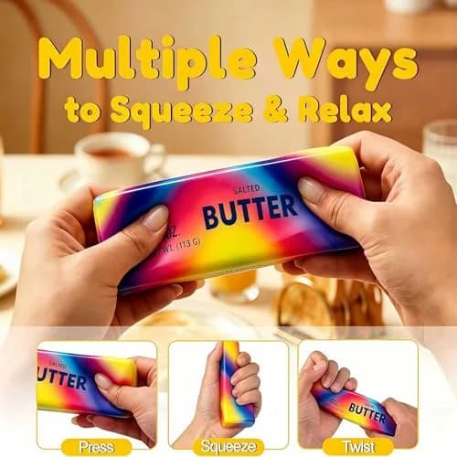 Generic Butter Stick Squeeze Stress Ball Toy 14.5cm (5.71in) | Slow Rebound PU Foam for Kids 3-7 Years thumbnail 2