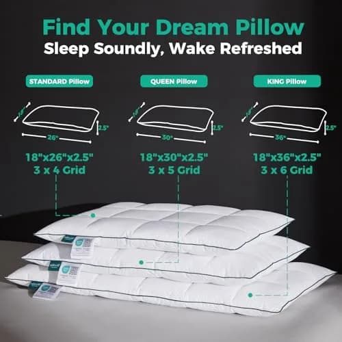 Three Geese Ultra Thin Flat Goose Down Feather Pillows Set of 2 | 2.5 inch Height, 18x26 Inch thumbnail 8