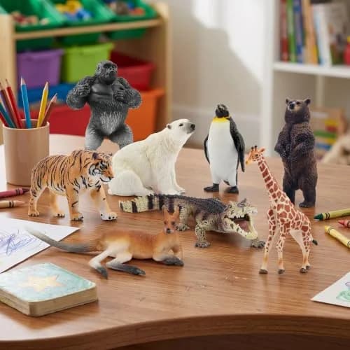 Toymany 9PCS Jungle Animal Figurines for Kids 3-5 | Realistic Safari Animal Set thumbnail 5