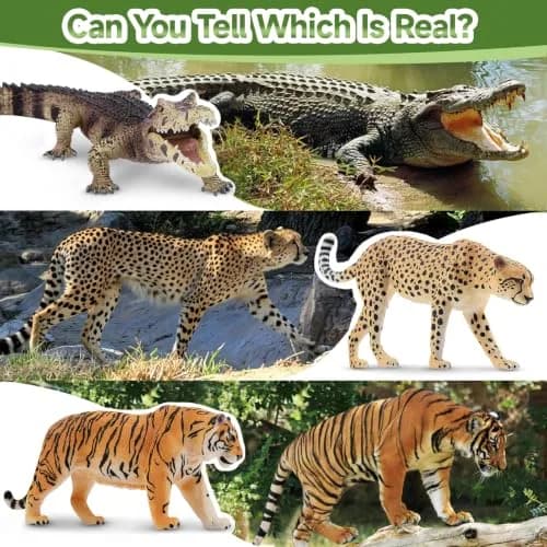 Toymany 9PCS Jungle Animal Figurines for Kids 3-5 | Realistic Safari Animal Set thumbnail 6