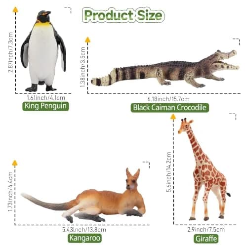 Toymany 9PCS Jungle Animal Figurines for Kids 3-5 | Realistic Safari Animal Set thumbnail 8