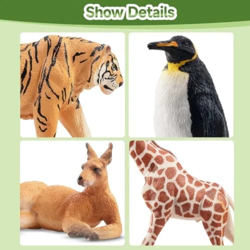 Toymany 9PCS Jungle Animal Figurines for Kids 3-5 | Realistic Safari Animal Set thumbnail 2