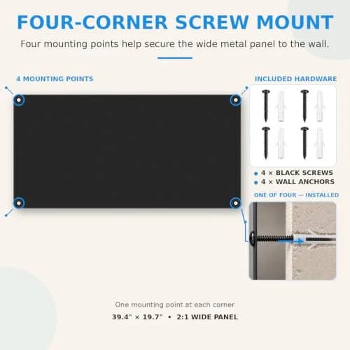 MaxGear Magnetic Board for Wall 39.4 x 19.7 Inch Metal Display Board for Magnets thumbnail 4