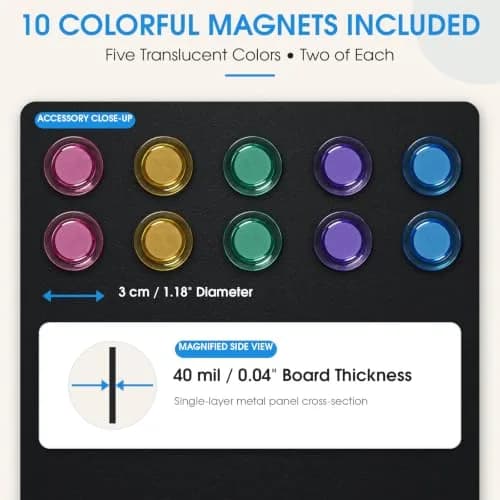 MaxGear Magnetic Board for Wall 39.4 x 19.7 Inch Metal Display Board for Magnets thumbnail 5