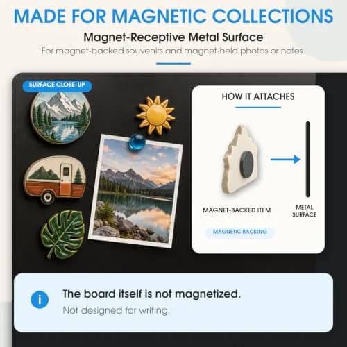 MaxGear Magnetic Board for Wall 39.4 x 19.7 Inch Metal Display Board for Magnets thumbnail 6