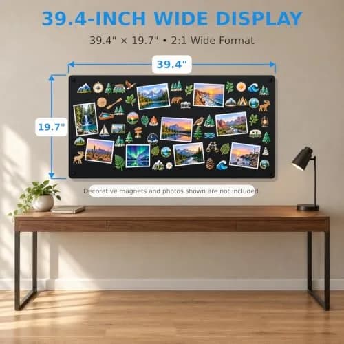 MaxGear Magnetic Board for Wall 39.4 x 19.7 Inch Metal Display Board for Magnets thumbnail 2