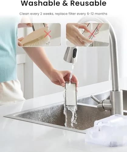 Rrochio 6Pack QV35A Mop Pads & High Efficiency Filters for Roborock, 4 Mop Pads & 2 Washable Filters, Microfiber & Plastic, 0.1kg thumbnail 6
