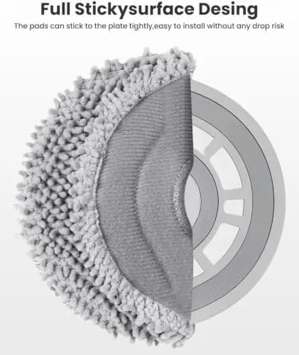 Rrochio 6Pack QV35A Mop Pads & High Efficiency Filters for Roborock, 4 Mop Pads & 2 Washable Filters, Microfiber & Plastic, 0.1kg thumbnail 2