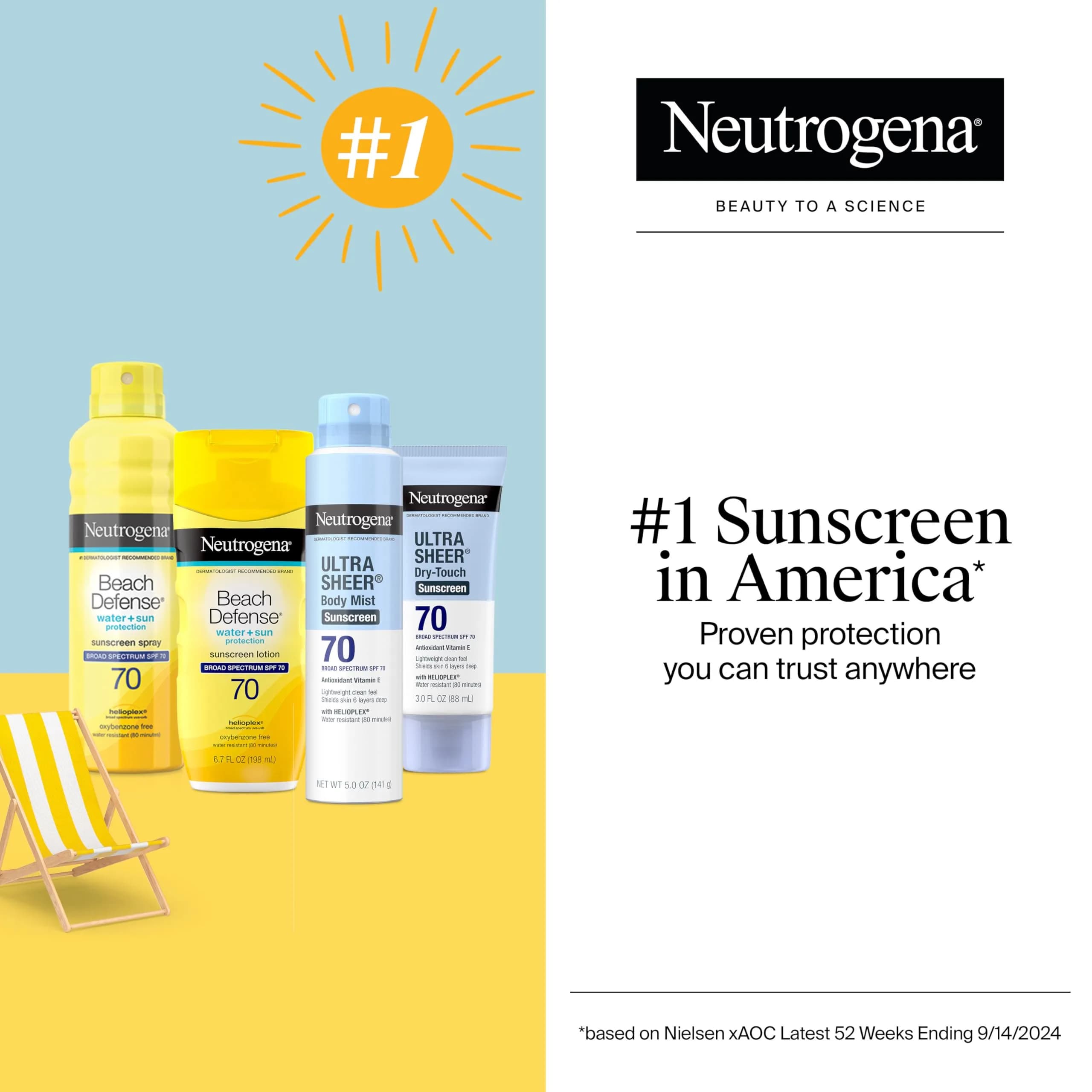 Neutrogena Ultra Sheer Dry-Touch Sunscreen Lotion SPF 70, 100ml (3 fl oz) | Broad Spectrum Protection for Oily Skin - view 6