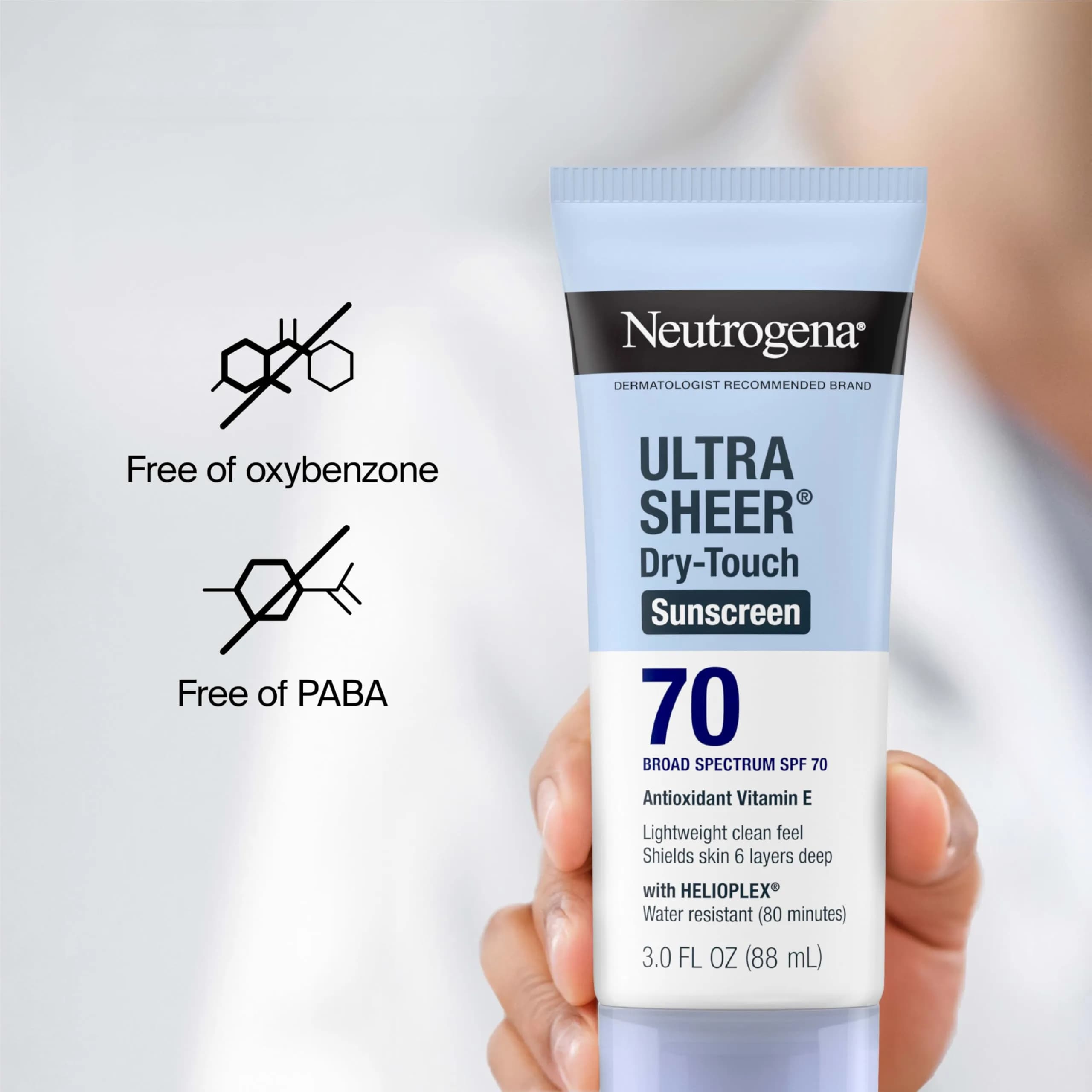 Neutrogena Ultra Sheer Dry-Touch Sunscreen Lotion SPF 70, 100ml (3 fl oz) | Broad Spectrum Protection for Oily Skin - view 8
