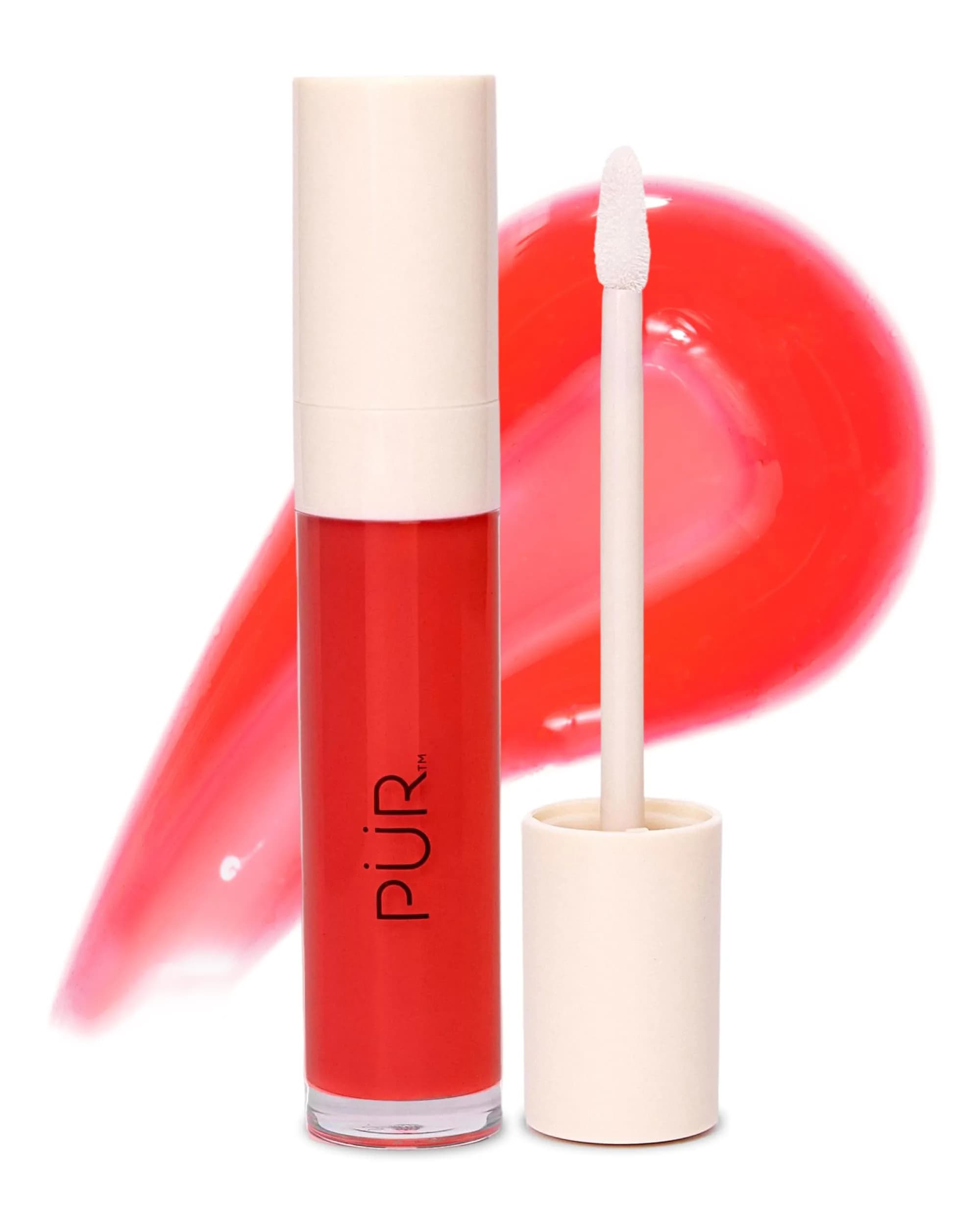PÜR Glossy Lip Tint & Plumping Lip Oil 1 Fl Oz | Buildable High-Shine Color with Nourishing Skincare