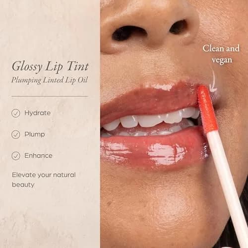 PÜR Glossy Lip Tint & Plumping Lip Oil 1 Fl Oz | Buildable High-Shine Color with Nourishing Skincare thumbnail 2