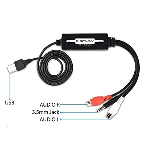 DIGITNOW USB 2.0 Audio Capture Card | Convert Cassettes to MP3, Support Mac & Windows thumbnail 5