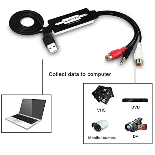 DIGITNOW USB 2.0 Audio Capture Card | Convert Cassettes to MP3, Support Mac & Windows thumbnail 6