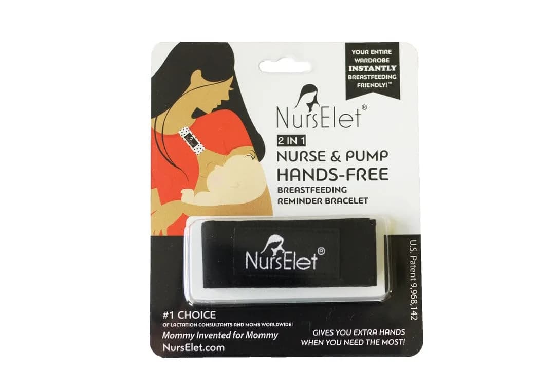 NursElet Nursing Bracelet, Hands-Free Shirt Holder & Reminder, 2 Units (Sweet Dreams) | Patented USA-Made - main product image
