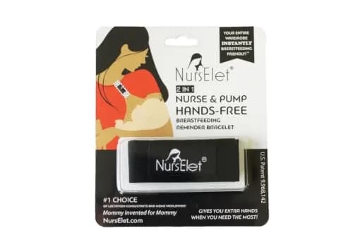 NursElet Nursing Bracelet, Hands-Free Shirt Holder & Reminder, 2 Units (Sweet Dreams) | Patented USA-Made thumbnail 1