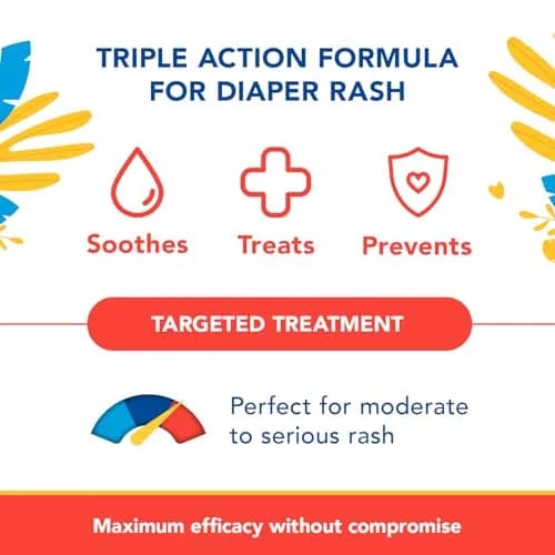 Triple Paste 3X Max Strength Diaper Rash Ointment, 40% Zinc Oxide, 12 oz | Fast Relief for Severe Baby Rash thumbnail 2