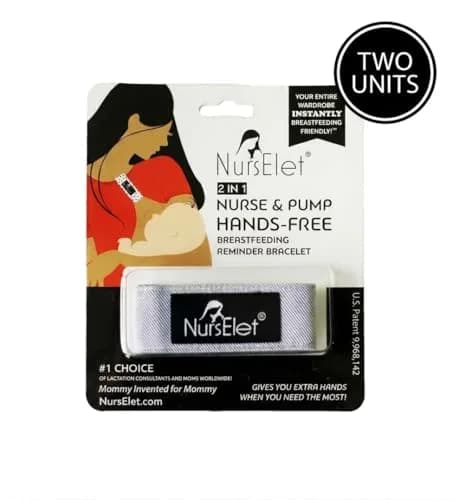 NursElet Nursing Bracelet, Hands-Free Shirt Holder Becomes Your Reminder Bracelet (Motherhood Journey - 2 Units) | BPA-Free Breast Petal thumbnail 7