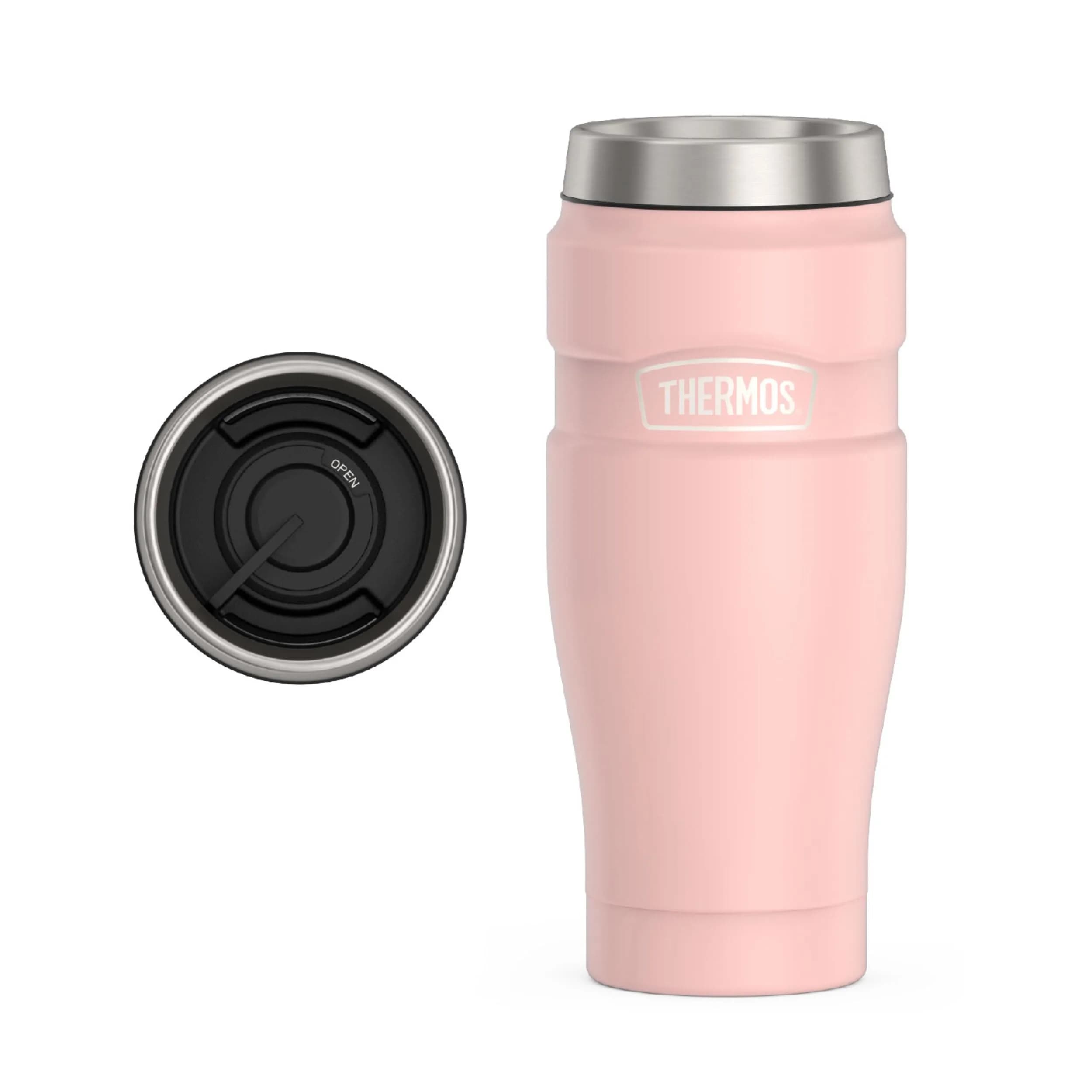 THERMOS Stainless King 16oz Travel Tumbler - Matte Pink | Hot 7 Hrs, Cold 18 Hrs - main product image