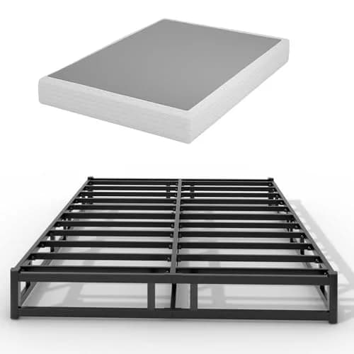 GRUSIGN 7 Inch Box Spring for King Bed | Heavy Duty Steel Frame, Low Profile, Quiet Assembly thumbnail 1