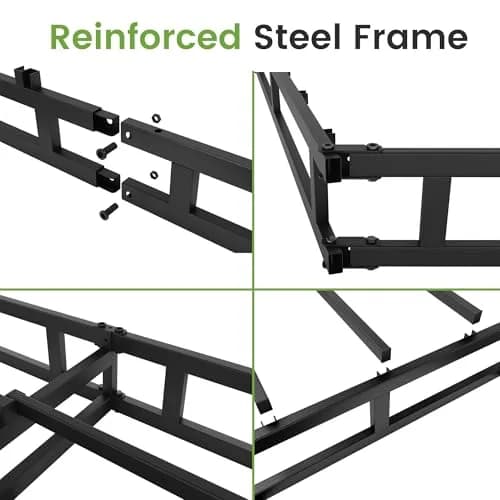 GRUSIGN 7 Inch Box Spring for King Bed | Heavy Duty Steel Frame, Low Profile, Quiet Assembly thumbnail 6