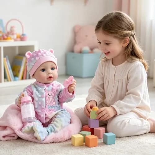UOFTKIZ Realistic Reborn Baby Doll - 18 Inch Lifelike Baby Girl Doll with Soft Weighted Body | Ages 3+ thumbnail 5