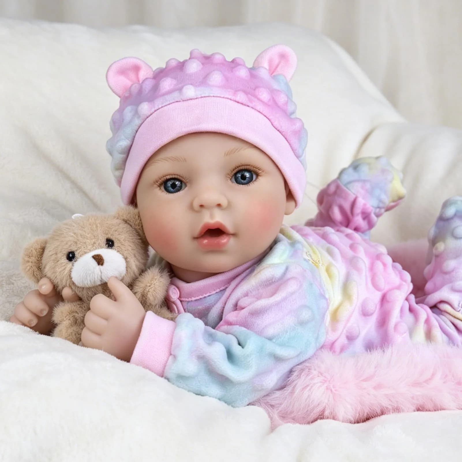 UOFTKIZ Realistic Reborn Baby Doll - 18 Inch Lifelike Baby Girl Doll with Soft Weighted Body | Ages 3+ - view 2